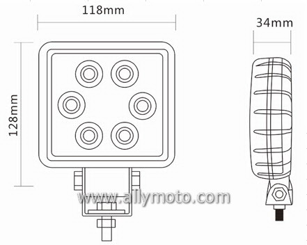 18W Cree LED Driving Light Work Light 1061